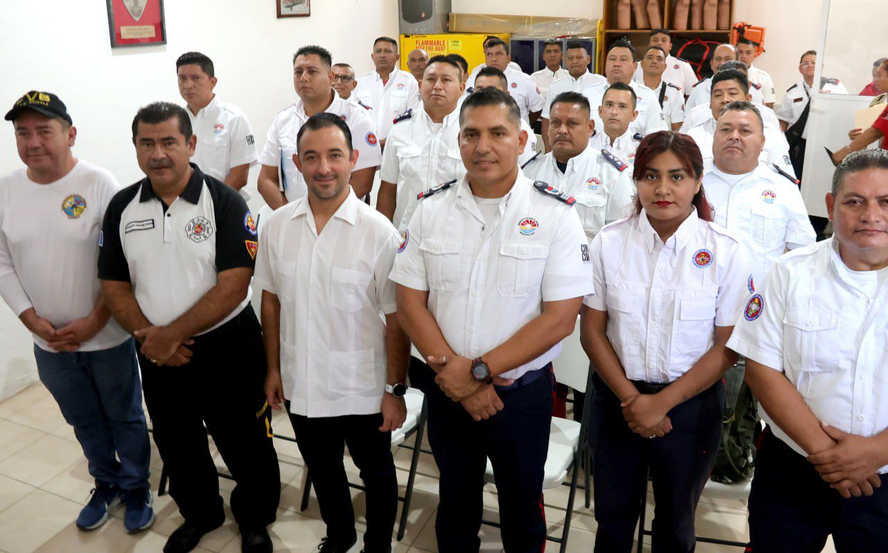 FORTALECE GOBIERNO DE BJ A H. CUERPO DE BOMBEROS CON CAPACITACIÓN DE GUATEMALA