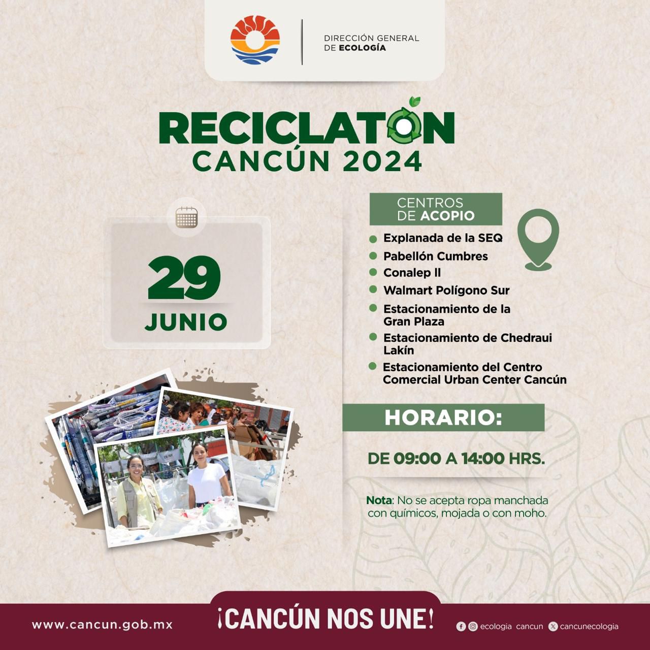 INVITA GOBIERNO DE BJ A PARTICIPAR EN EL PRÓXIMO “RECICLATÓN”