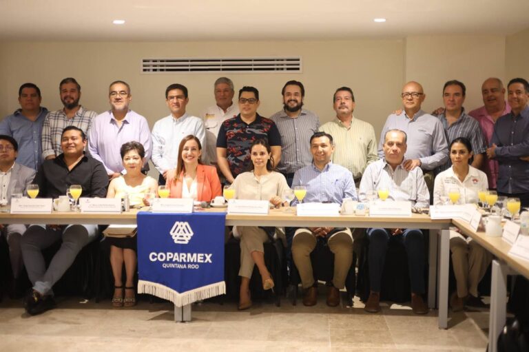 REFUERZA ANA PATY PERALTA COMPROMISOS CON EL BIENESTAR DE CANCÚN ANTE MIEMBROS DE COPARMEX