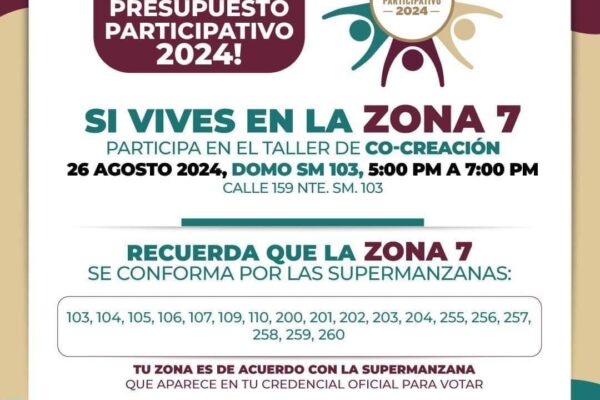 INVITA GOBIERNO DE BJ A LOS TALLERES DE CO-CREACIÓN DE PRESUPUESTO PARTICIPATIVO