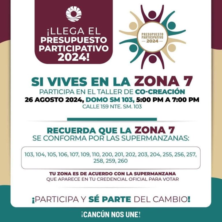 INVITA GOBIERNO DE BJ A LOS TALLERES DE CO-CREACIÓN DE PRESUPUESTO PARTICIPATIVO