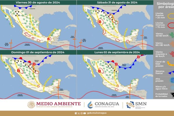 LLUVIAS PUNTUALES INTENSAS EN ZONAS DE GUERRERO, OAXACA Y CHIAPAS