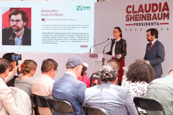 PRESENTA CLAUDIA SHEINBAUM A ALEJANDRO SVARCH PÉREZ COMO PRÓXIMO TITULAR DEL IMSS-BIENESTAR