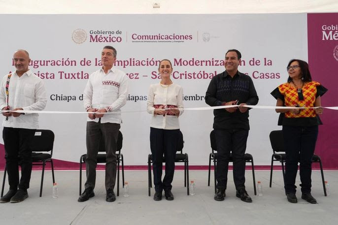 INAUGURA PRESIDENTA CLAUDIA SHEINBAUM AMPLIACIÓN Y MODERNIZACIÓN DE LA AUTOPISTA TUXTLA - SAN CRISTÓBAL EN BENEFICIO DE UN MILLÓN DE HABITANTES DE CHIAPAS